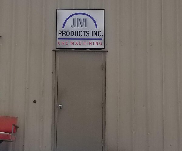 Exterior building sign of JM Products made by Paragon Signs and Graphics in Connecticut