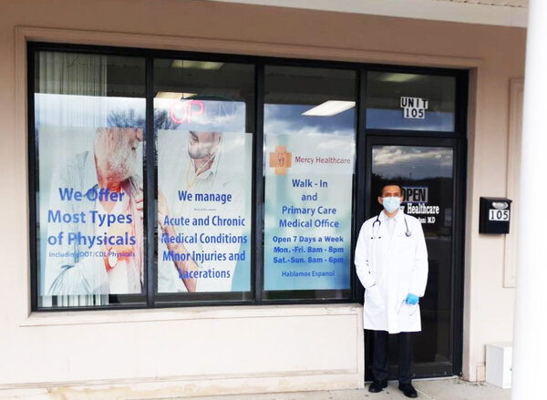 Storefront window graphics for clinic in Connecticut