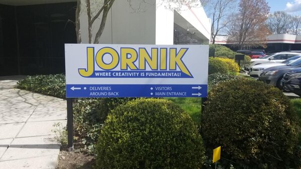 Exterior directional signs for Jornik made by CT Sign Company