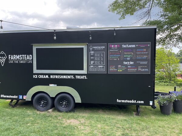 Menu board graphics on Farmstead truck in Connecticut