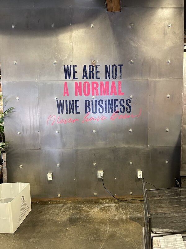 Custom wall lettering for wine business printed in Connecticut