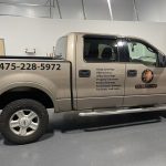 Office & REO Cleaning services graphics on vehicle designed by Paragon Signs & Graphics in Connecticut