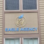 Acrylic letters and logo of Eagle Agency