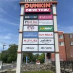 Dunkin Drive Thru Pylon Sign