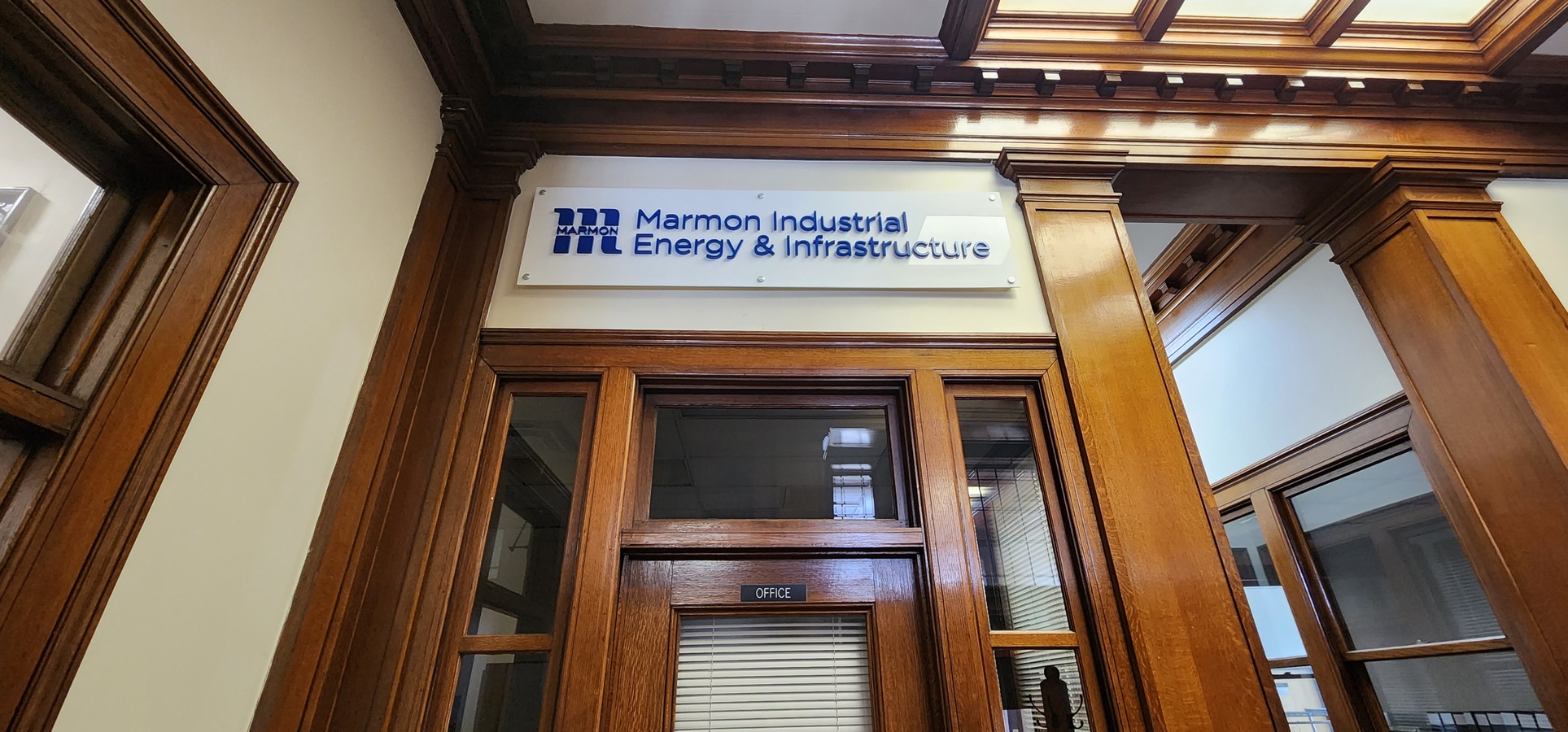 Indoor acrylic signs of Marmon Industrial Energy Infrastructure