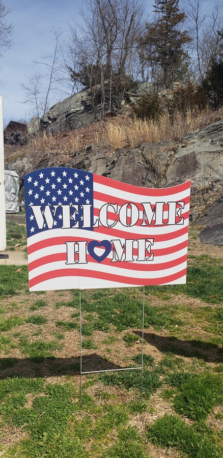 Yard Sign of Welcome Home